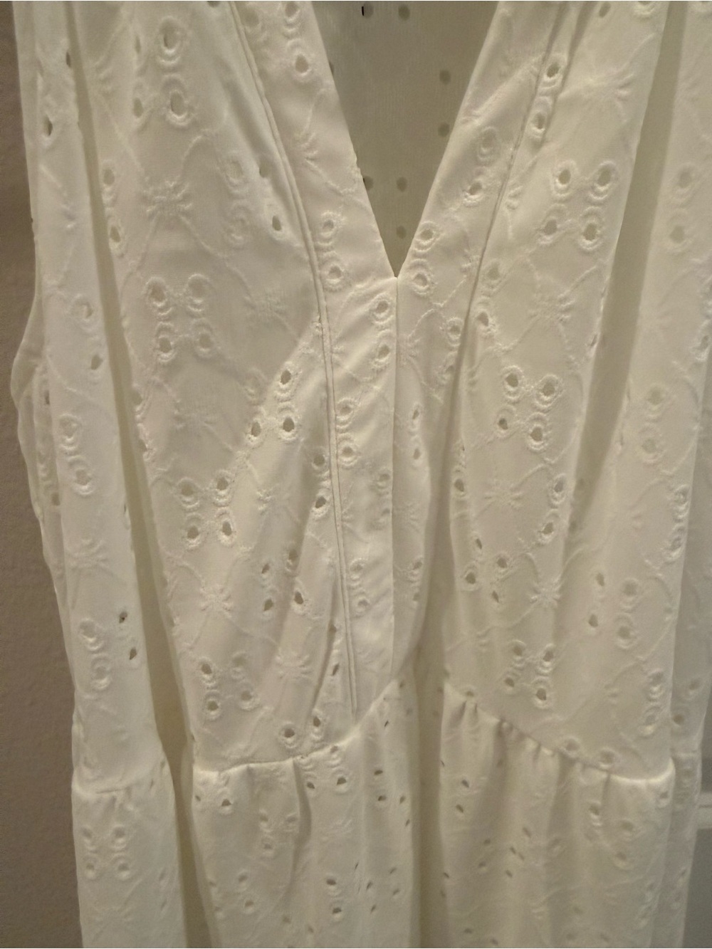 NWT 1.State beach Women's Eyelet cover up dress - New Ivory White - Picture 7 of 10